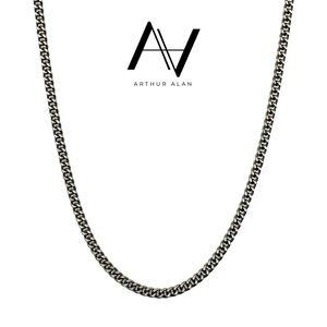 Cuban Link Chain Necklace (Silver) 3MM | Arthur Alan Jewelry